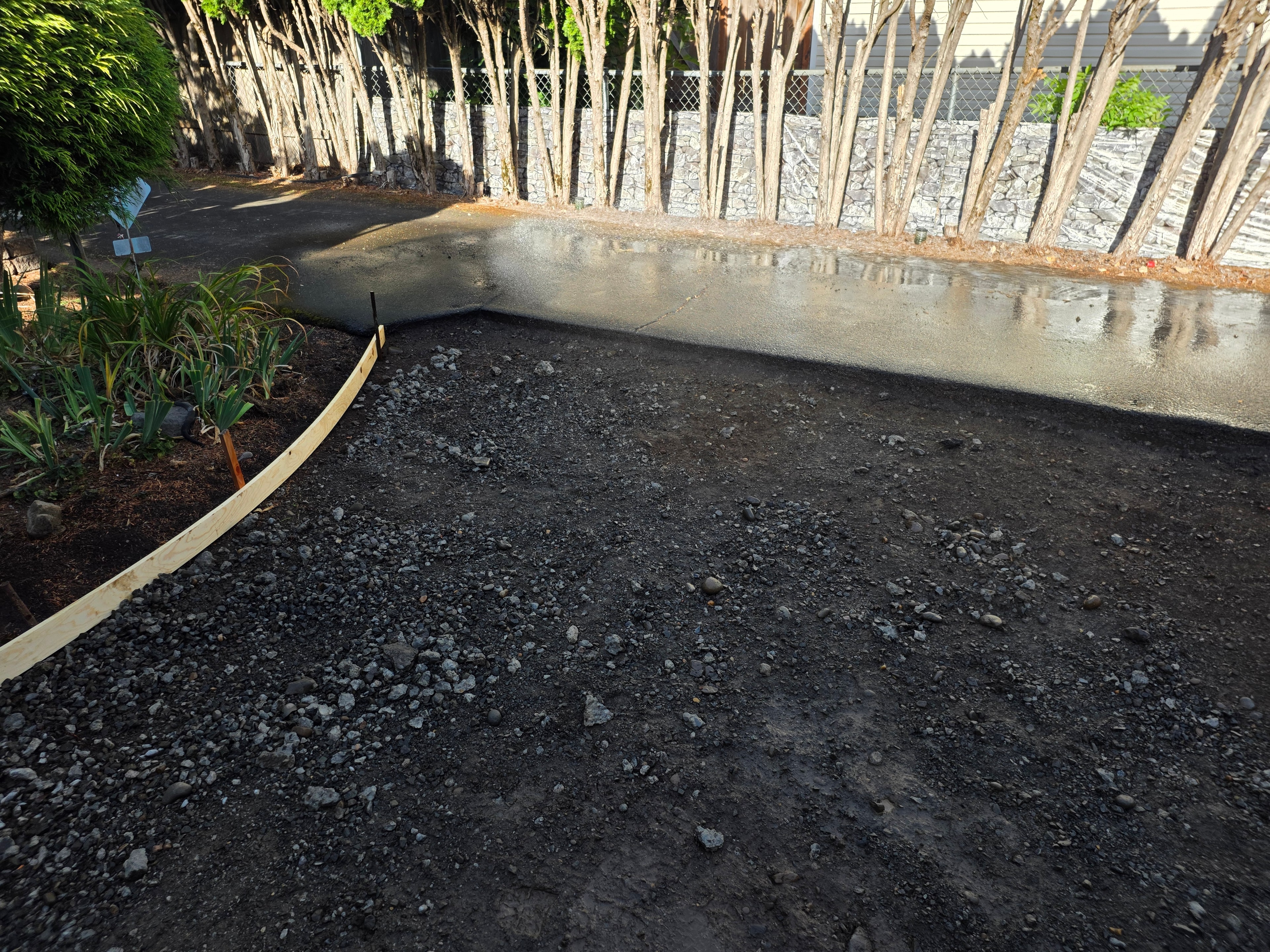Old concrete removed, subgrade exposed and ready for base prep