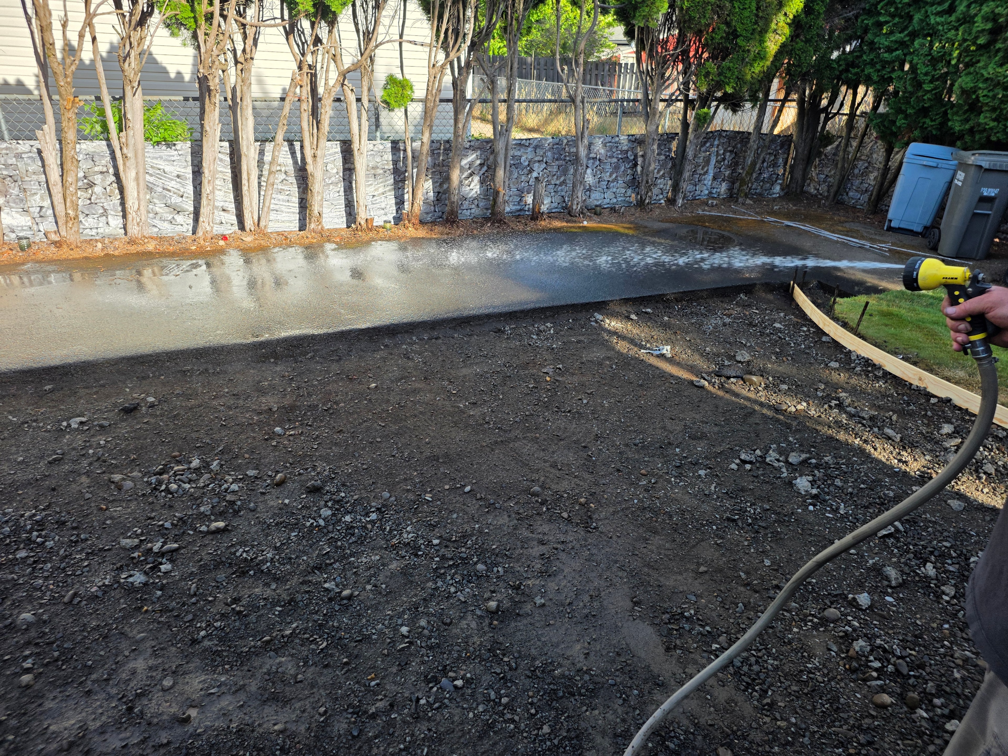 Crushed rock base installation and compaction