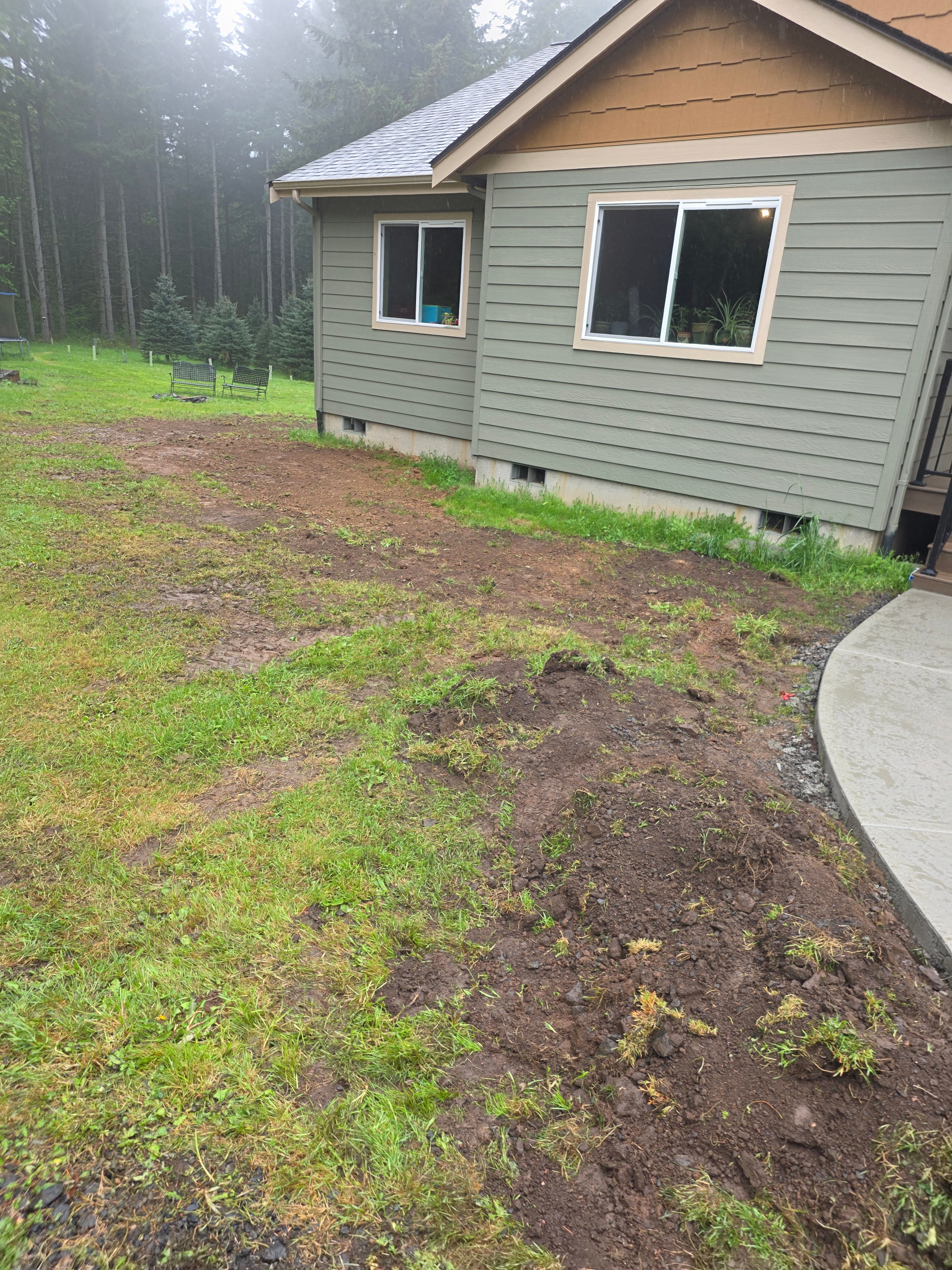 Finished drainage project Portland yard dry and restored